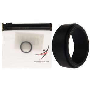 Silicone Wedding Step Single Ring - Black by ROQ for Men - 6 mm Ring